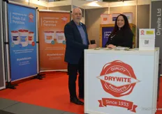 Roger Boucher and Debbie Collins were at the Drywite stand, the company celebrates its 90th anniversary this year.